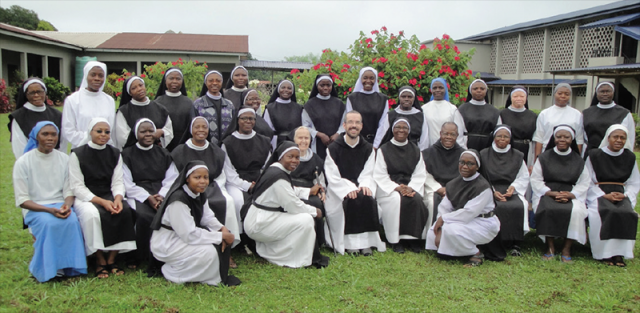 The community at St. Justina's Monastery